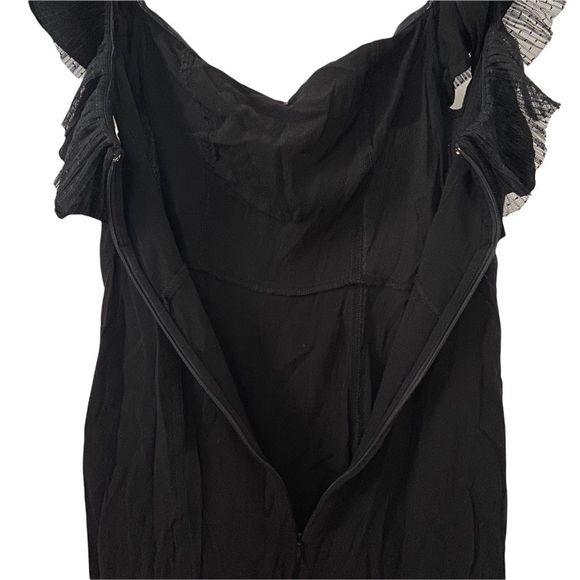 For Love & Lemons Claire Off The Shoulder Mini Dress Black Size Large - Picture 4 of 10
